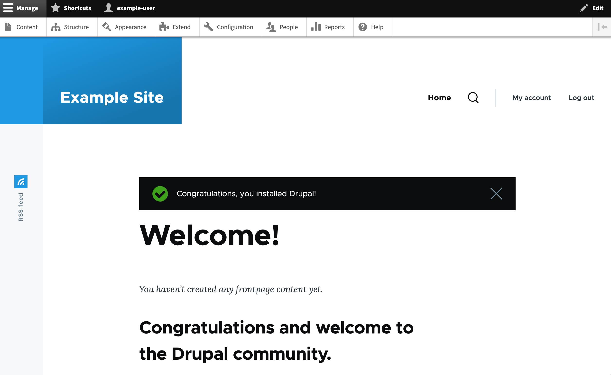 Screenshot of the Drupal admin panel